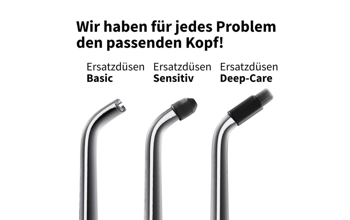 Zahnheld Munddusche Aquadent A2 – Akkubetrieb 2000 mAh, 3 Stufen – Schwarz