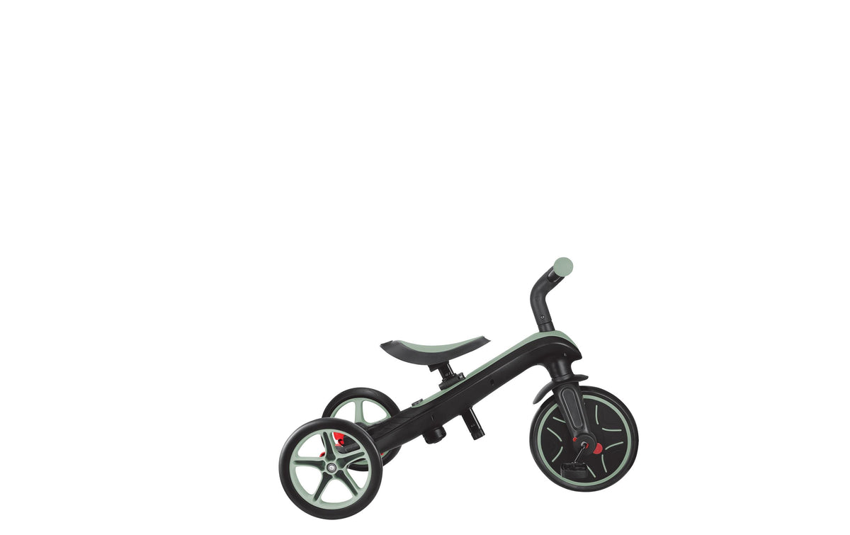 Globber Explorer Trike 4in1 Dreirad – Schiebestange, Gurt – 47 × 96 × 95 cm – ab 10 Monate – 20 kg – grün