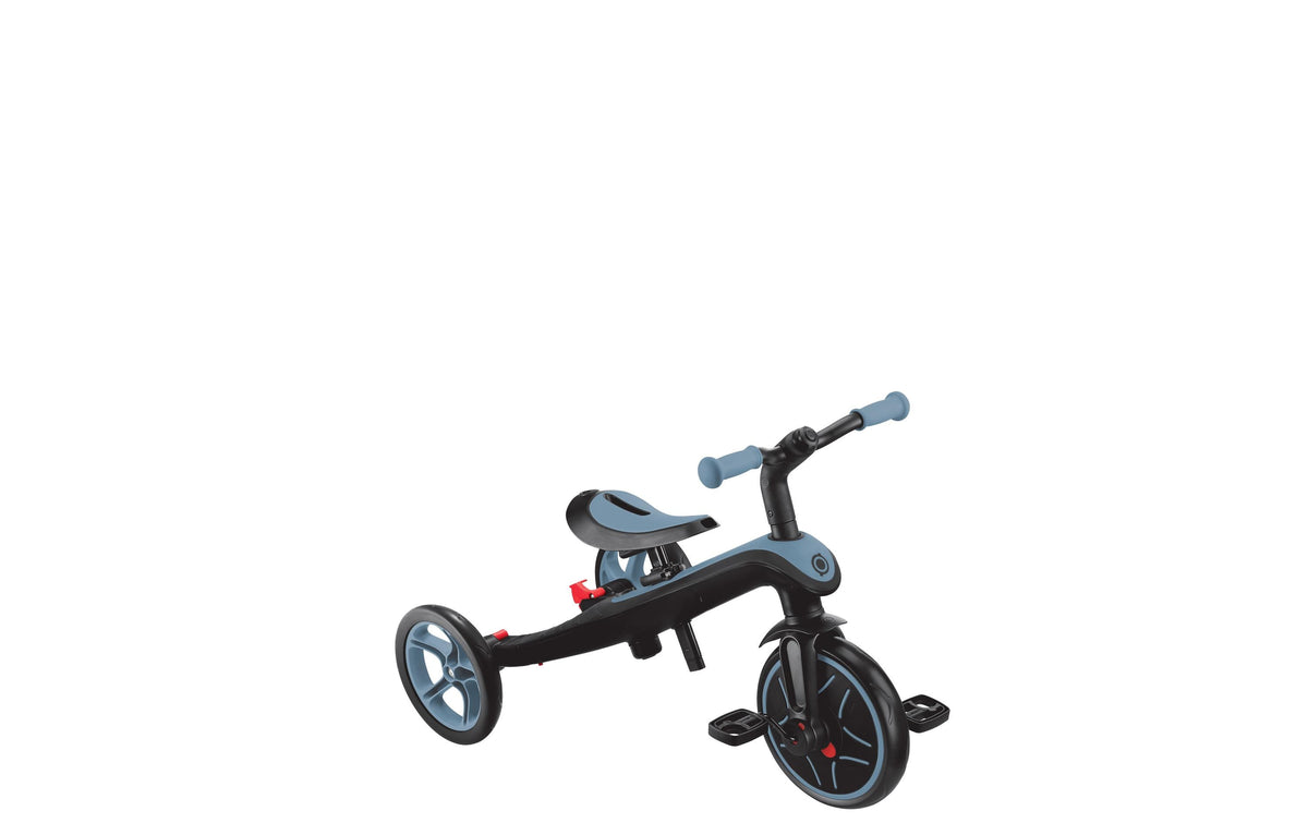Globber Explorer Trike 4in1 Dreirad – max. Belastbarkeit 20 kg – 47 × 96 × 95 cm – ab 10 Monaten – TPR, blau