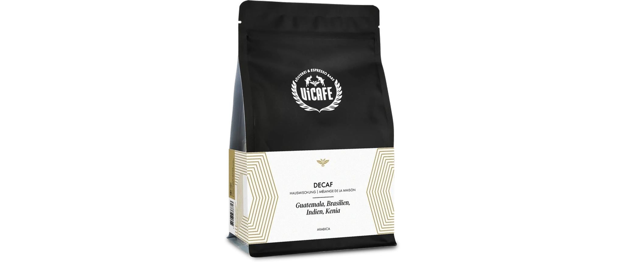 Vicafe Hausmischung Decaf – Kaffeebohnen – Espresso, 100% Arabica, 350 g