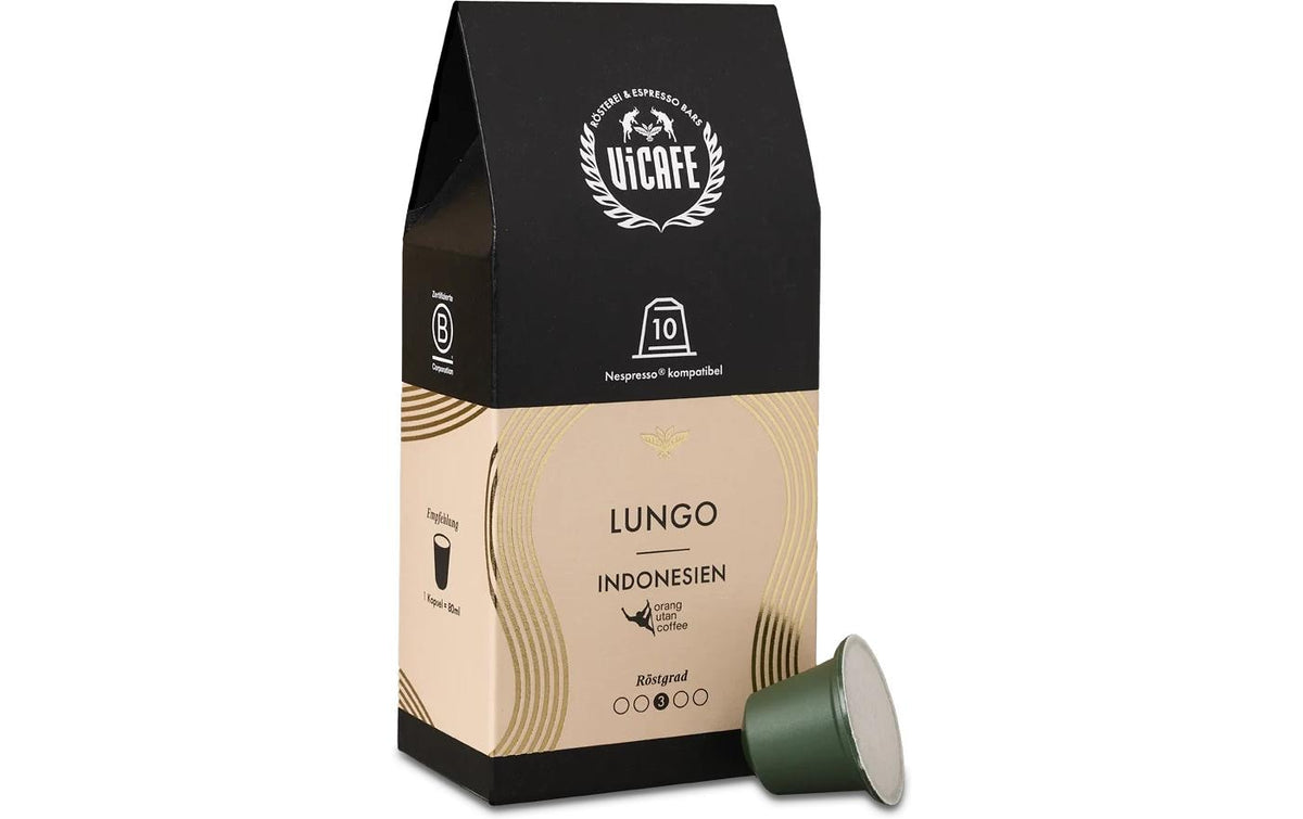 VICAFE Lungo – Kapseln für Nespresso – Caramel, 60 Kapseln