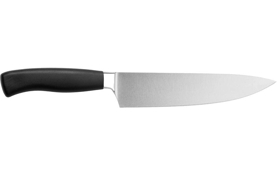 Wok Kochmesser 21 cm, Edelstahl, Kunststoff, Schwarz/Silber