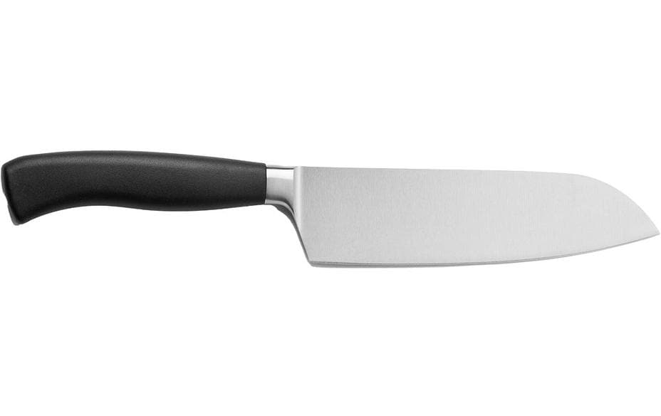 Wok Santokumesser 16 cm, Edelstahl, Kunststoff, Schwarz/Silber