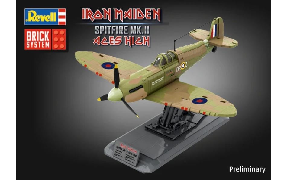 Revell 3D Puzzle Iron Maiden Spitfire MK.II – 2815 Teile – 61,6 × 18,4 × 57,6 cm – Kunststoff – ab 18 Jahren