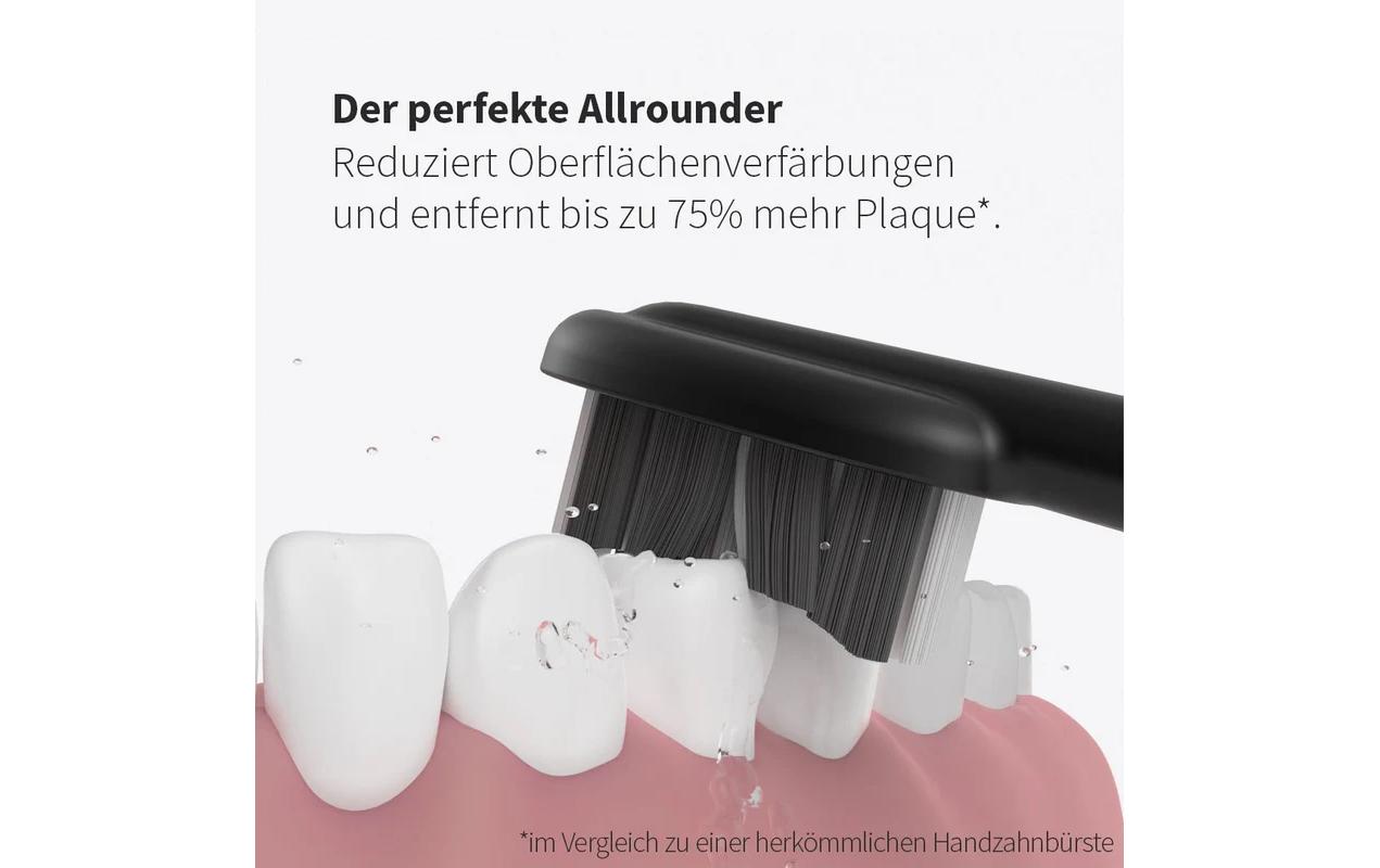 Zahnheld Ersatzbürste Basic – für GERO – 3 Stk – mittel, schwarz