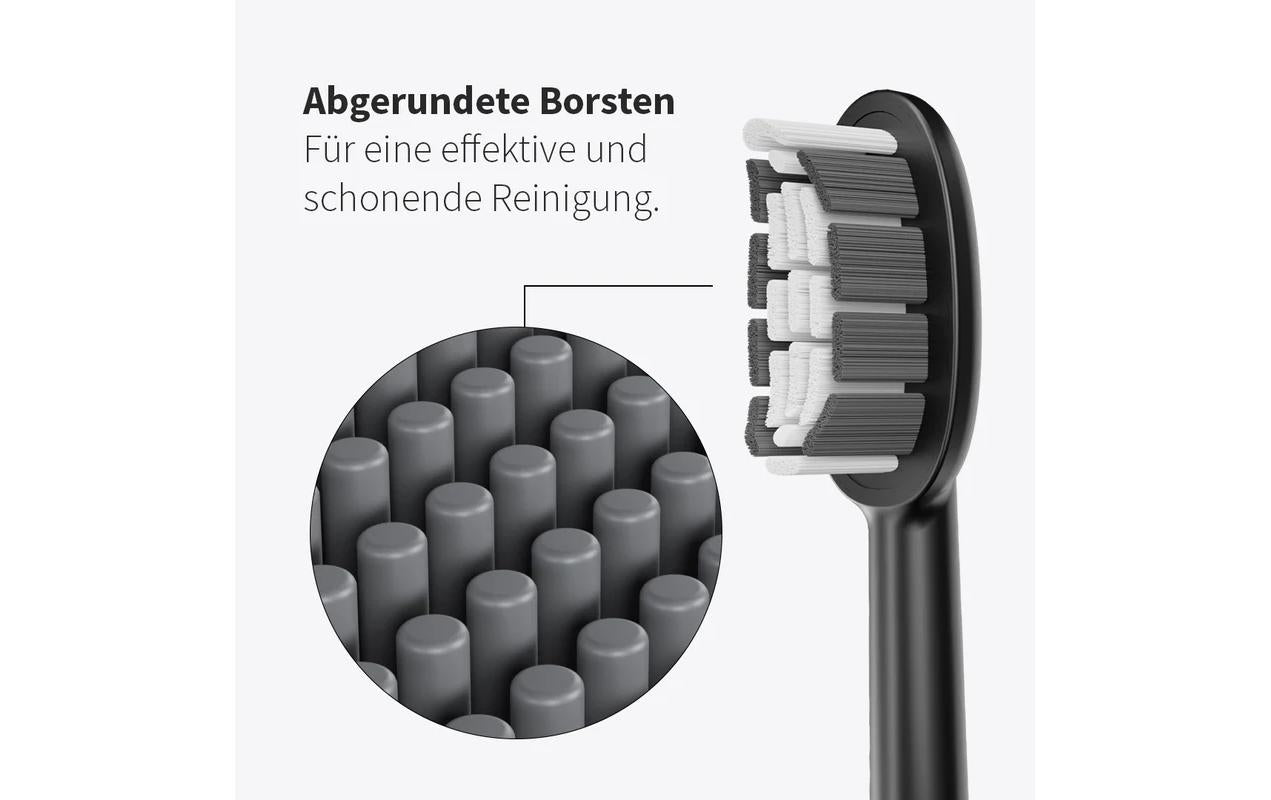 Zahnheld Ersatzbürste Basic – für GERO – 3 Stk – mittel, schwarz
