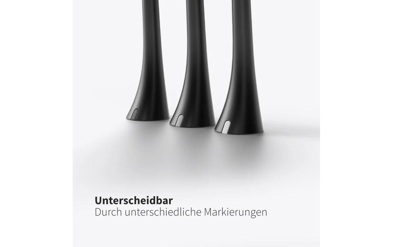 Zahnheld Ersatzbürstenkopf Basic soft – für Gero, Gero G3, alle Handstücke – 3 Stk – schwarz