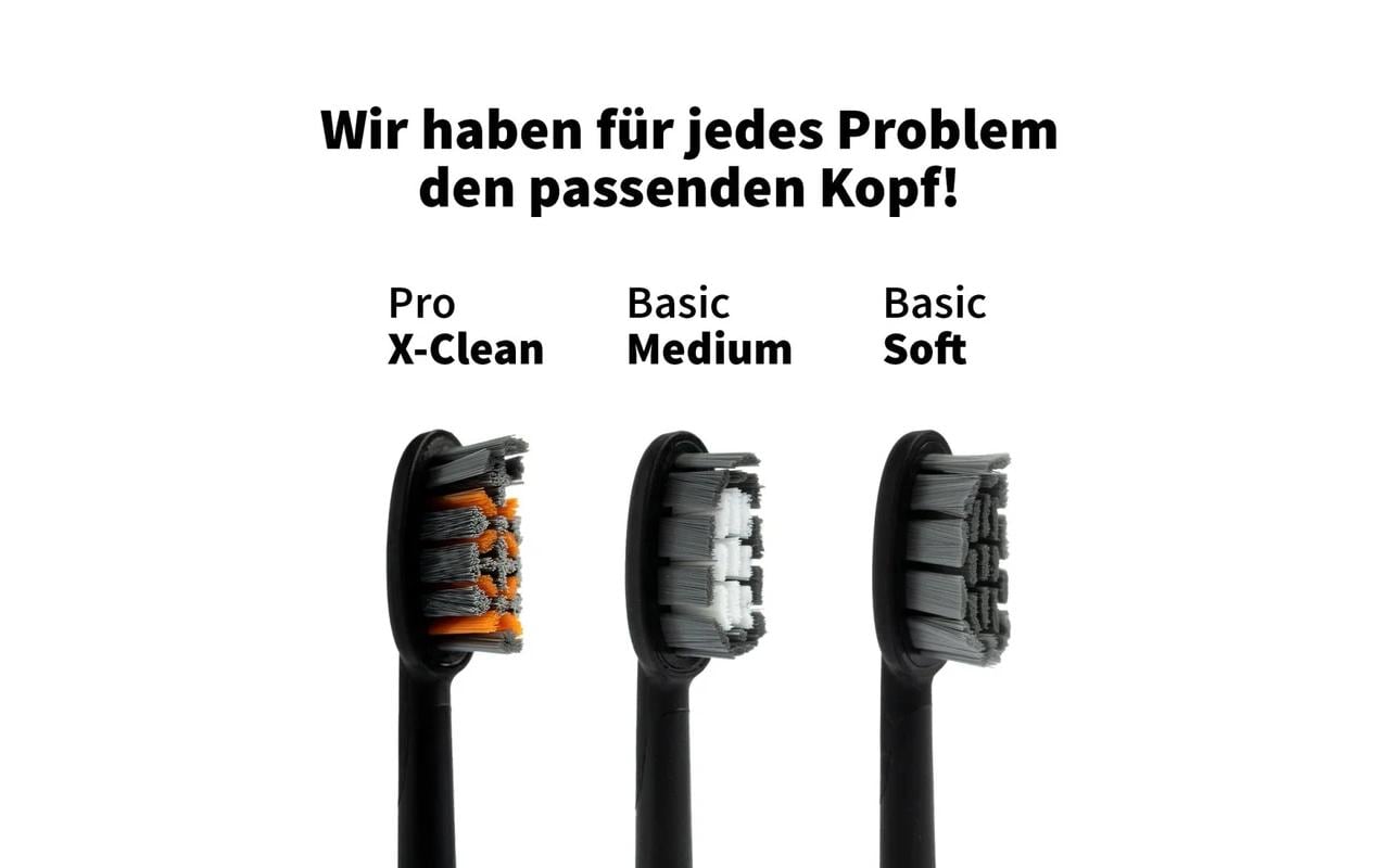 Zahnheld Ersatzbürsten Pro-X Clean – für Schallzahnbürste Gero – 3 Stk, weiss