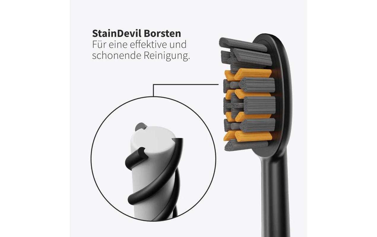 Zahnheld Ersatzbürste Pro-X Clean – für GERO, Gero G3 und alle Handstücke – 3 Stk, schwarz