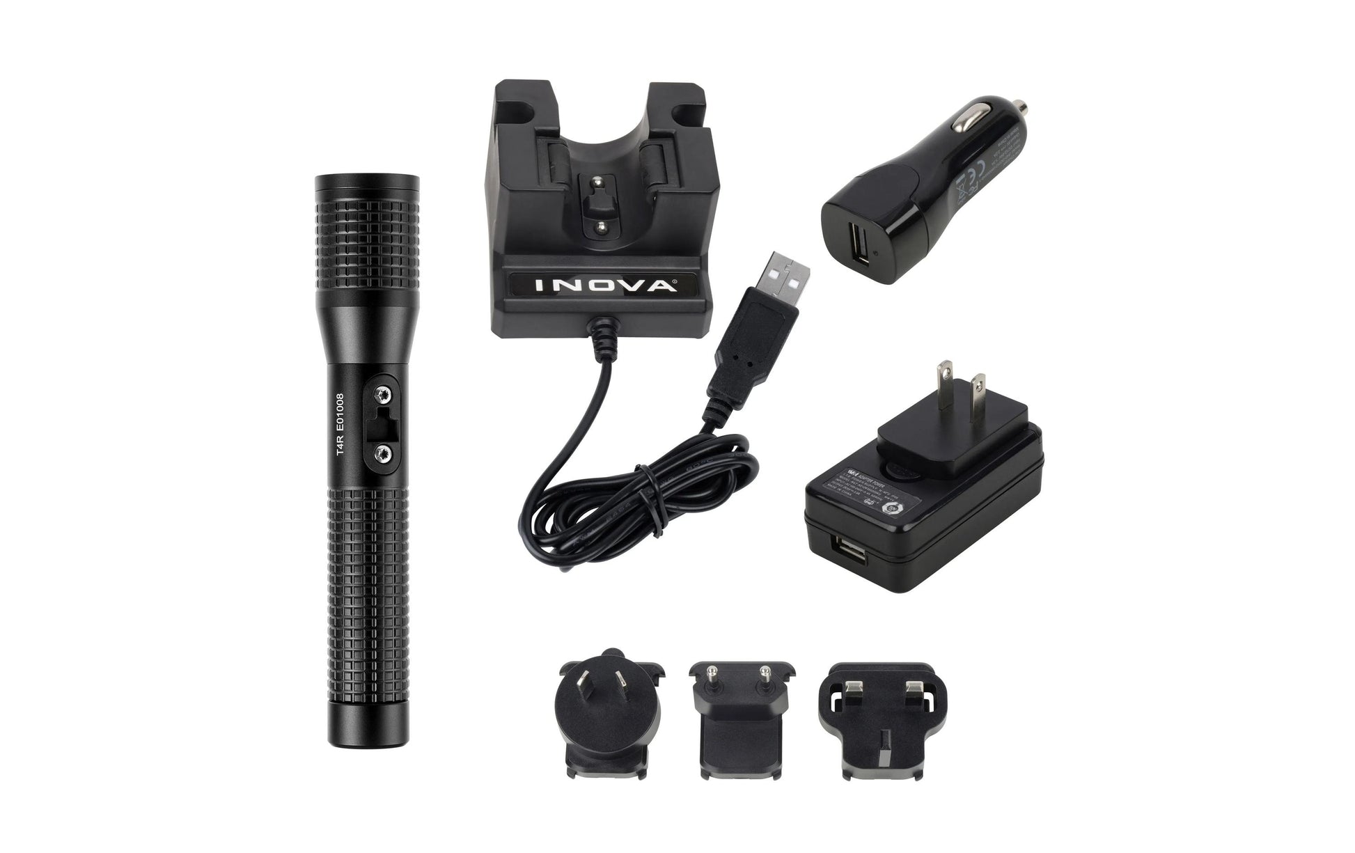 Nite Ize INOVA T4R PowerSwitch Taschenlampe – 1300 lm, 260 m, 2600 mAh Akku, Laufzeit 1,33–72 h – Schwarz