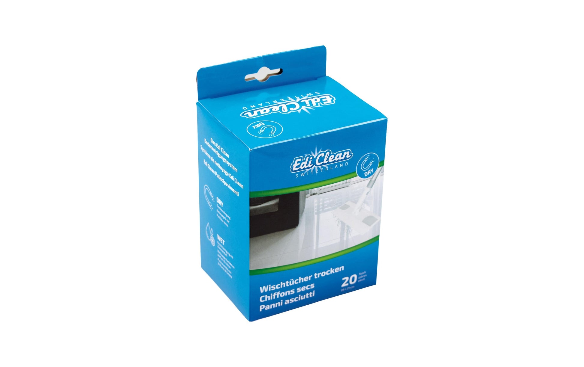 Edi clean Reinigungstücher – Polyester – 21 × 28 cm – Weiss – 20 Stk.