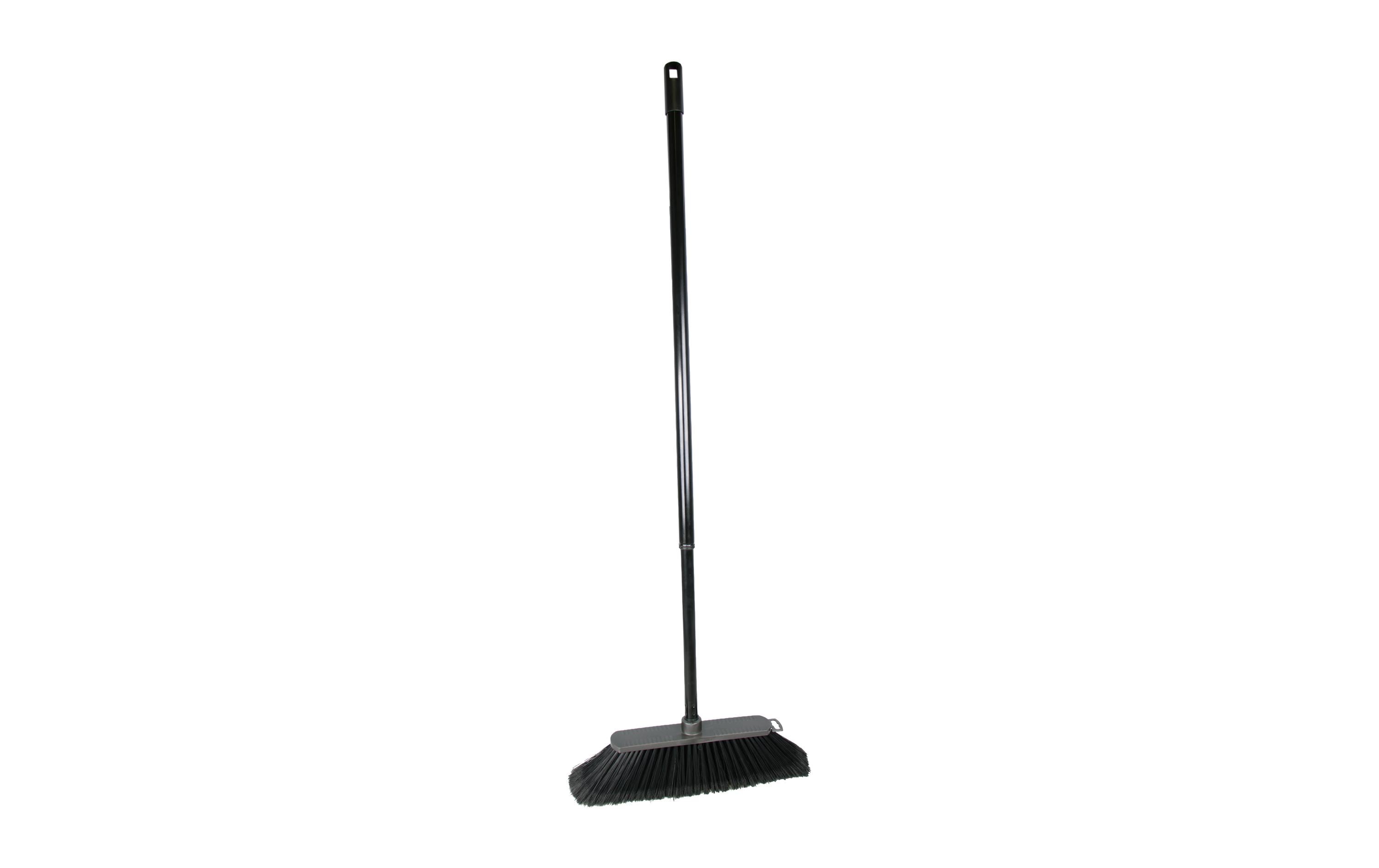 Edi Baur Breitwinkelbesen Profi – 27 cm, Teleskopstiel 79–142 cm, Kunststoff, Schwarz