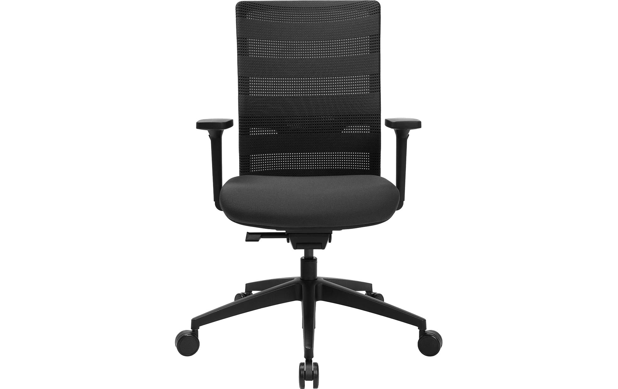 Topstar Sitness Airwork Bürostuhl – Netzrücken – Schwarz, mit Armlehnen, bis 110 kg