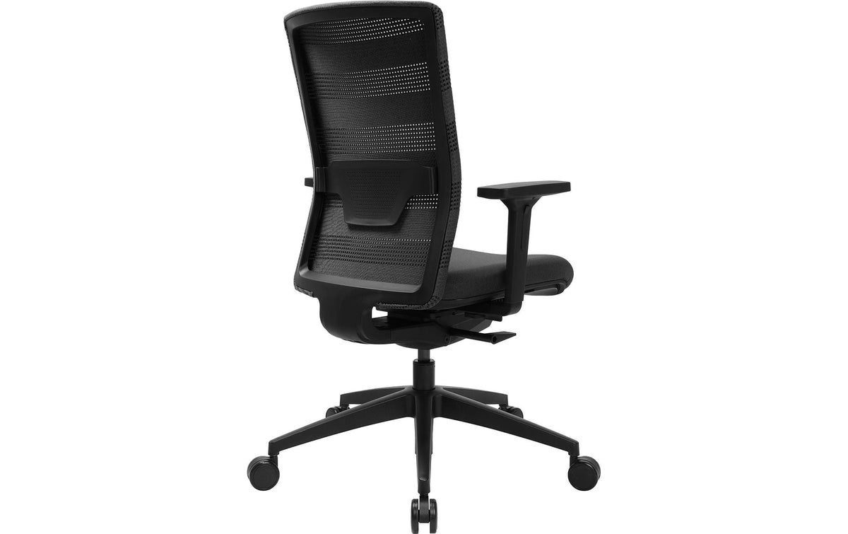 Topstar Sitness Airwork Bürostuhl – Netzrücken – Schwarz, mit Armlehnen, bis 110 kg