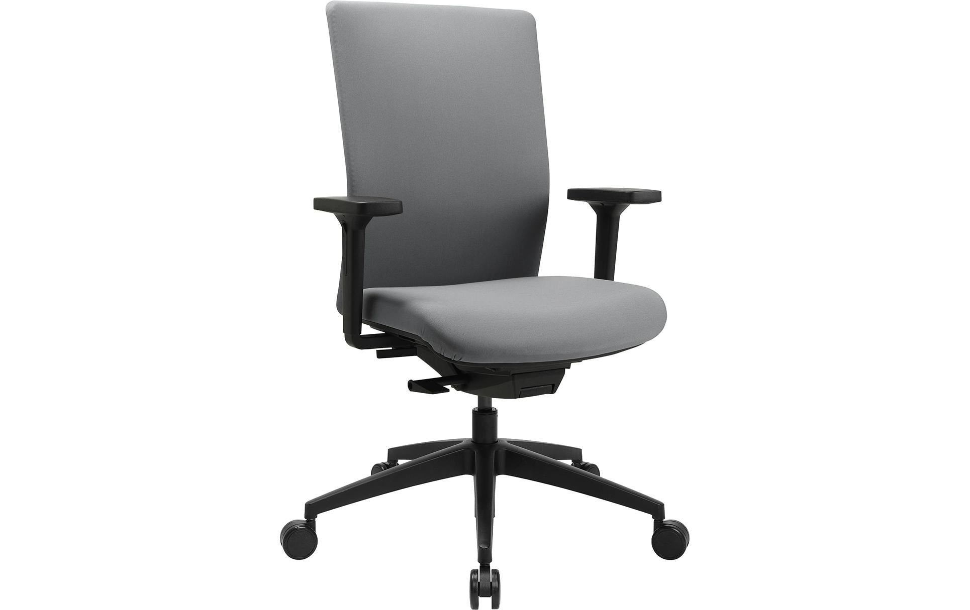 Topstar Sitness Airwork G Bürostuhl – Polsterrücken/Polyester – Grau, mit Armlehnen, 45–57 cm, bis 110 kg