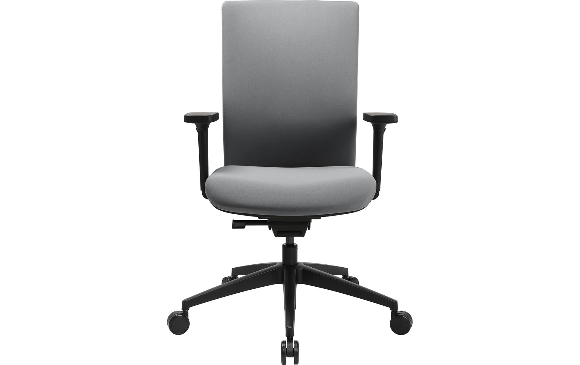 Topstar Sitness Airwork G Bürostuhl – Polsterrücken/Polyester – Grau, mit Armlehnen, 45–57 cm, bis 110 kg