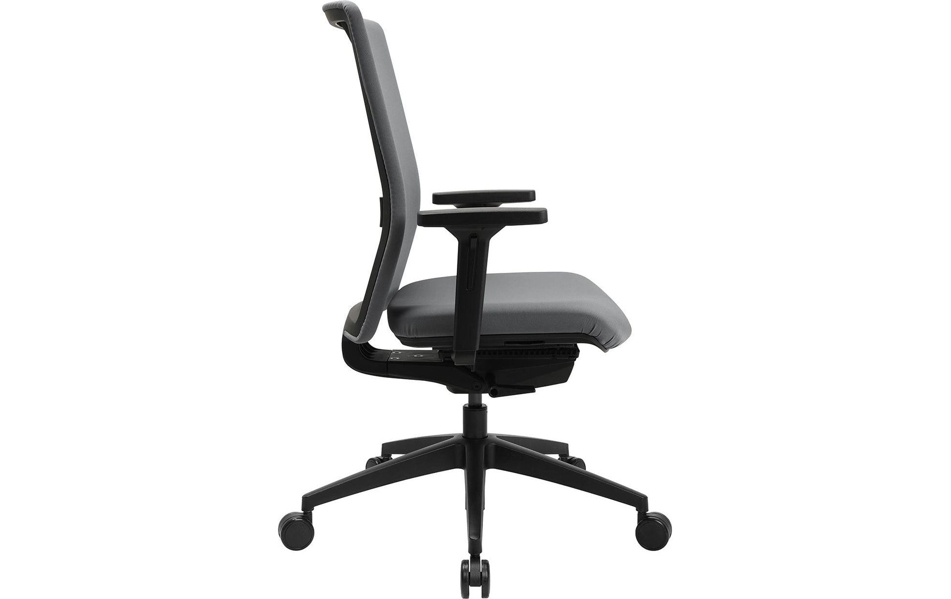 Topstar Sitness Airwork G Bürostuhl – Polsterrücken/Polyester – Grau, mit Armlehnen, 45–57 cm, bis 110 kg