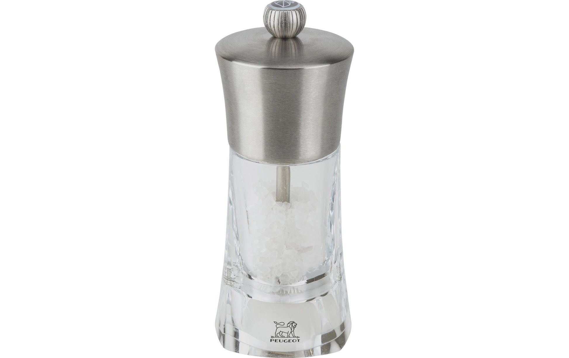 Peugeot Salz-/Pfeffermühle 14 cm, Acryl/Edelstahl, transparent/silber