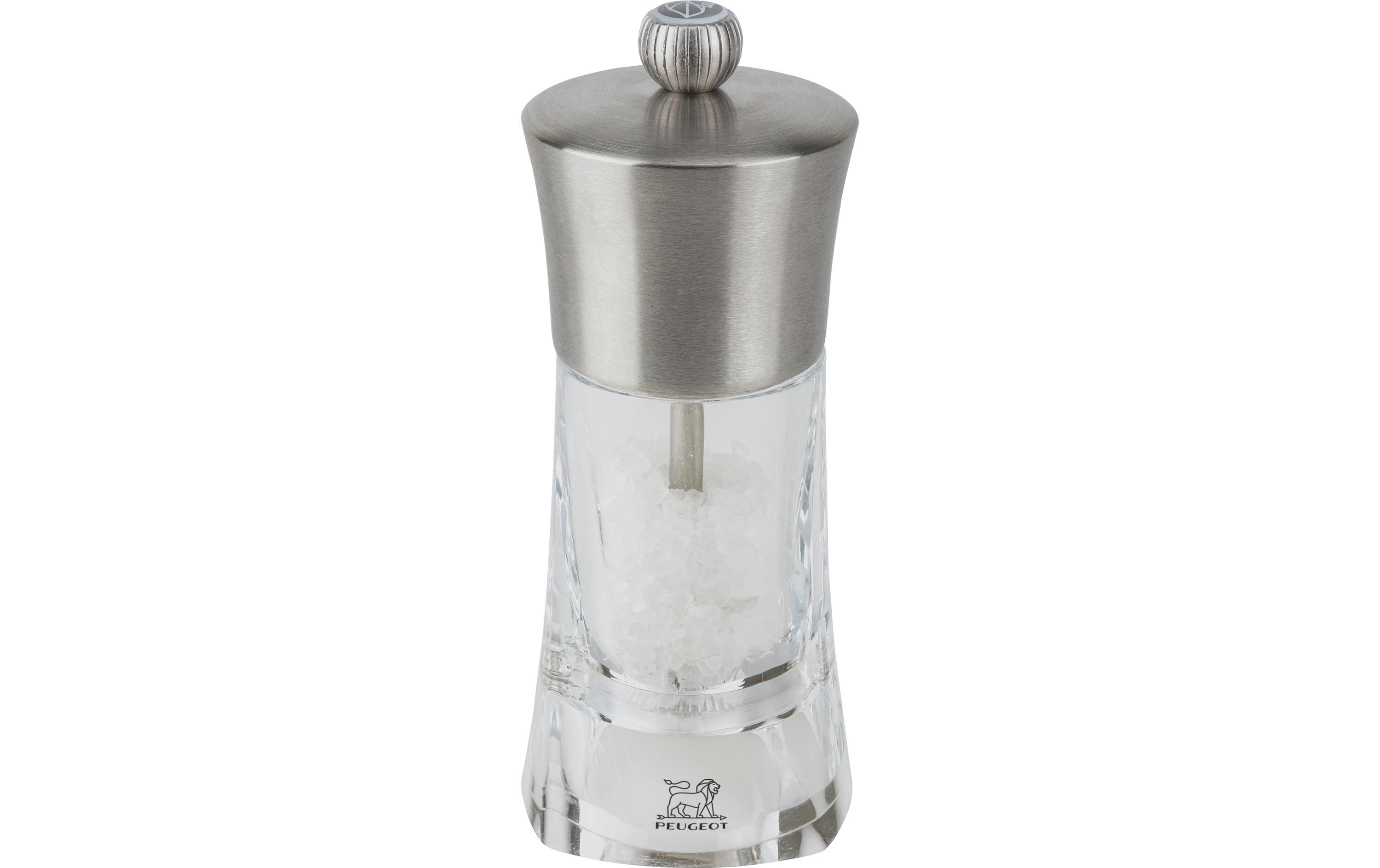 Peugeot Salz-/Pfeffermühle 14 cm, Acryl/Edelstahl, transparent/silber