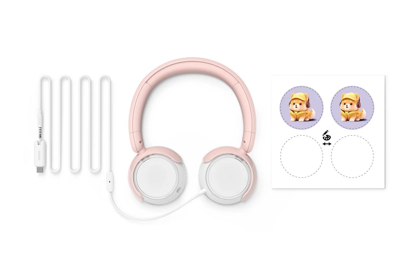 Philips TAK2000PK/00 Kinderkopfhörer – On-Ear, Kabelgebunden, Rosa