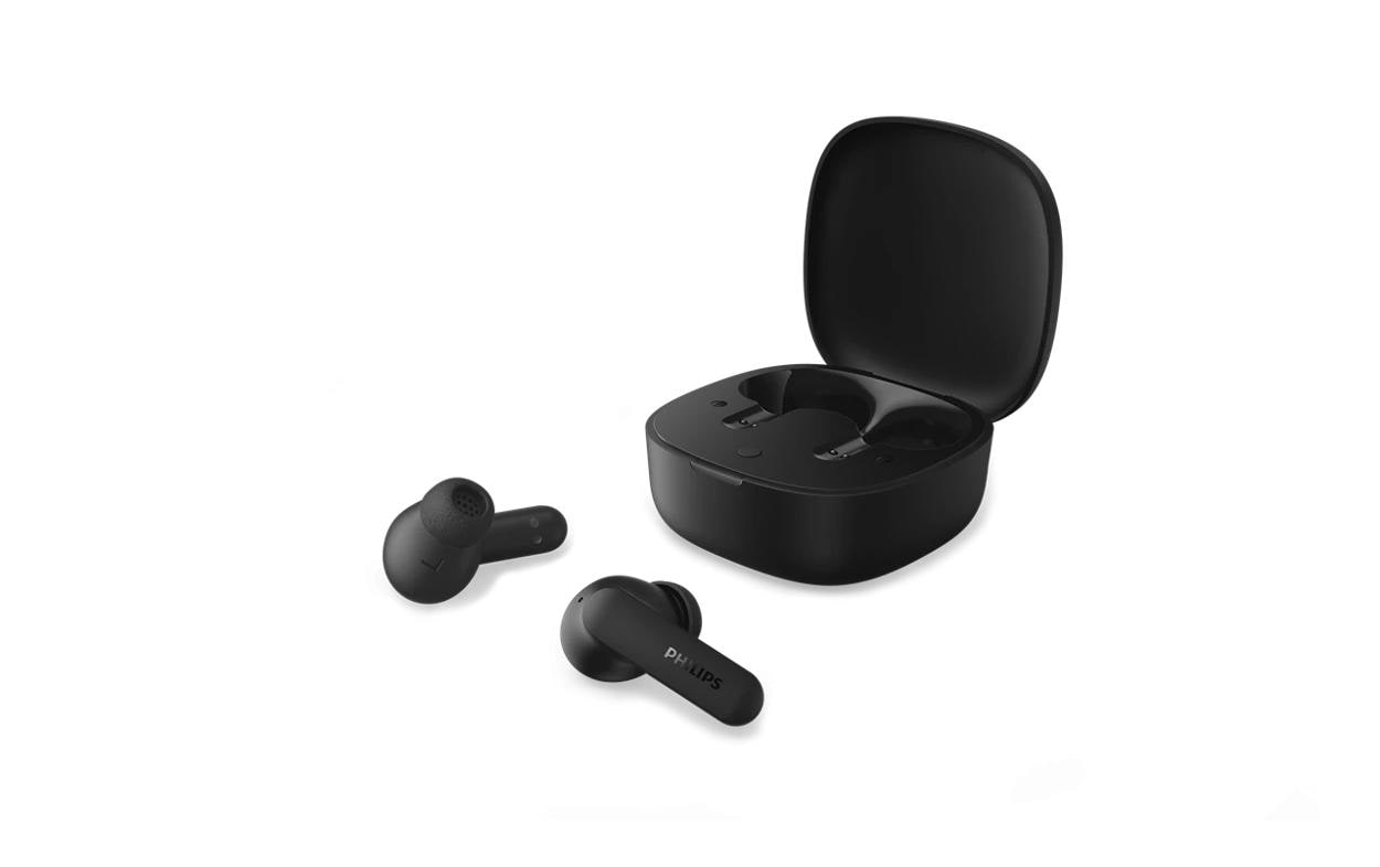 Philips TAT2100BK/00 TWS In-Ear – mit Ladecase, Schwarz, BT 6.0