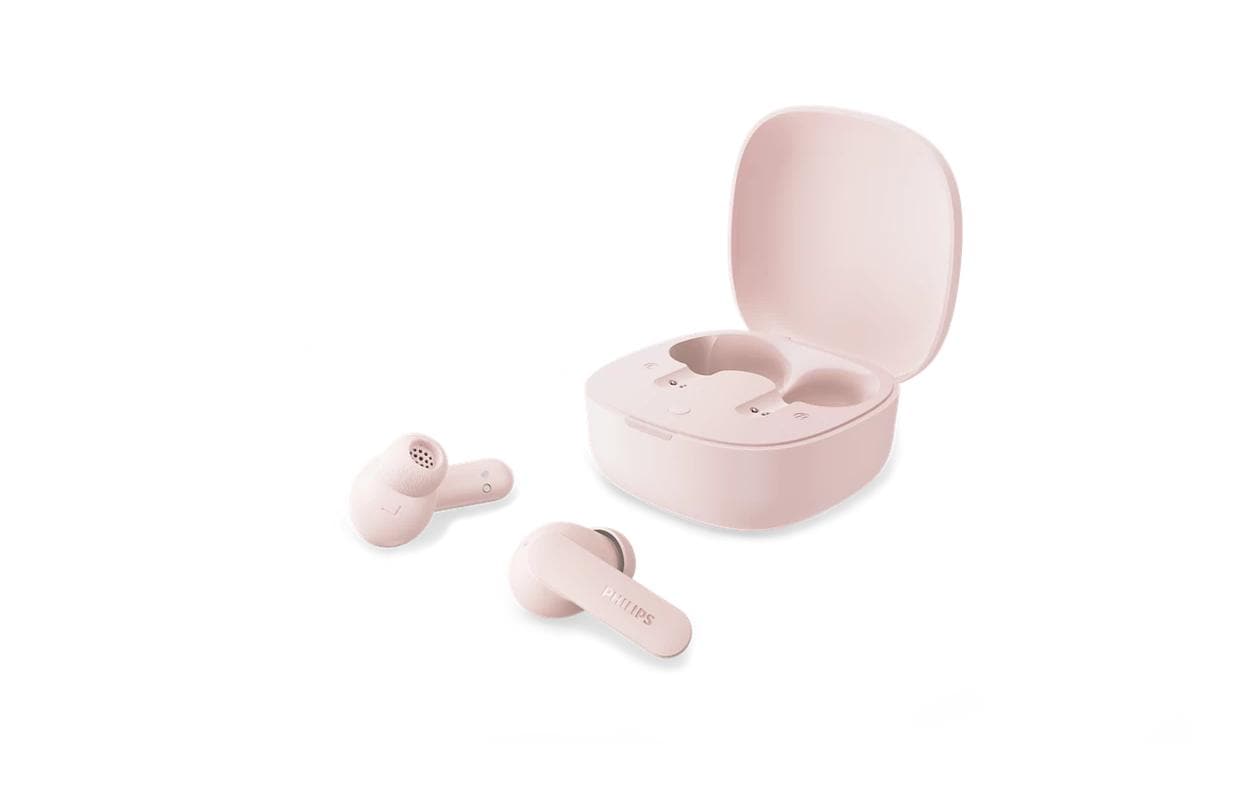 Philips TAT2100PK/00 TWS In-Ear – mit Ladecase, Rosa, BT 6.0