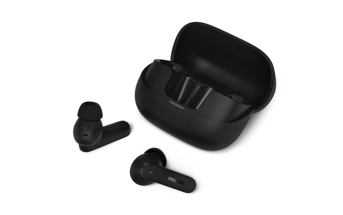 Philips TAT3000BK/00 TWS In-Ear – ANC, mit Ladecase, Schwarz, BT 6.0