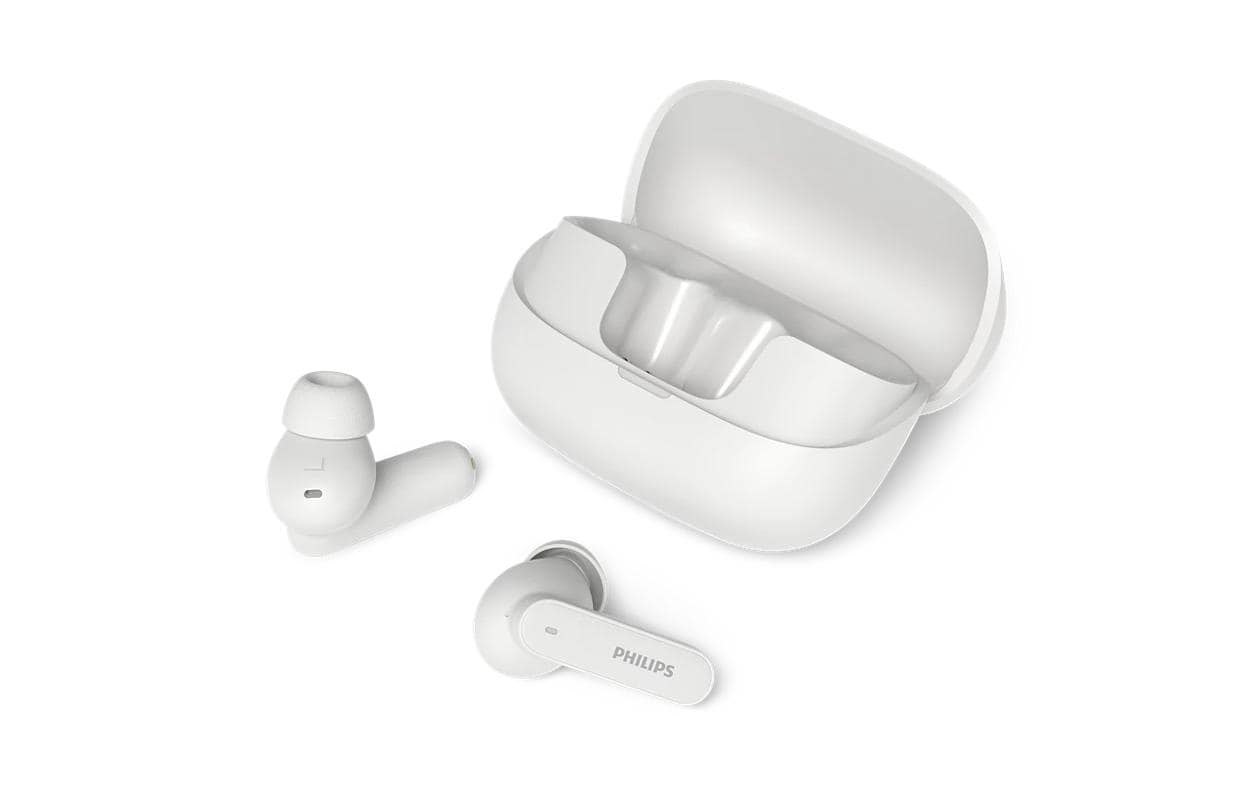 Philips TAT3000WT/00 TWS In-Ear – ANC, mit Ladecase, Weiss, BT 6.0