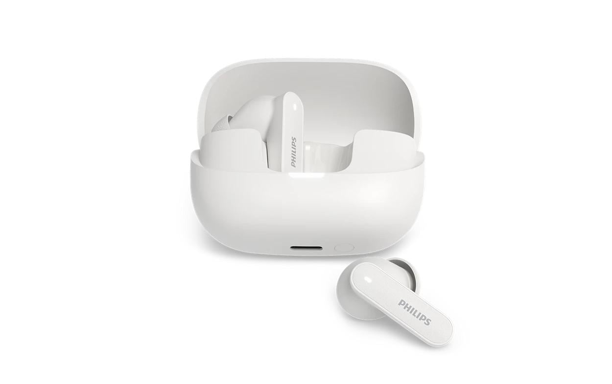 Philips TAT3000WT/00 TWS In-Ear – ANC, mit Ladecase, Weiss, BT 6.0