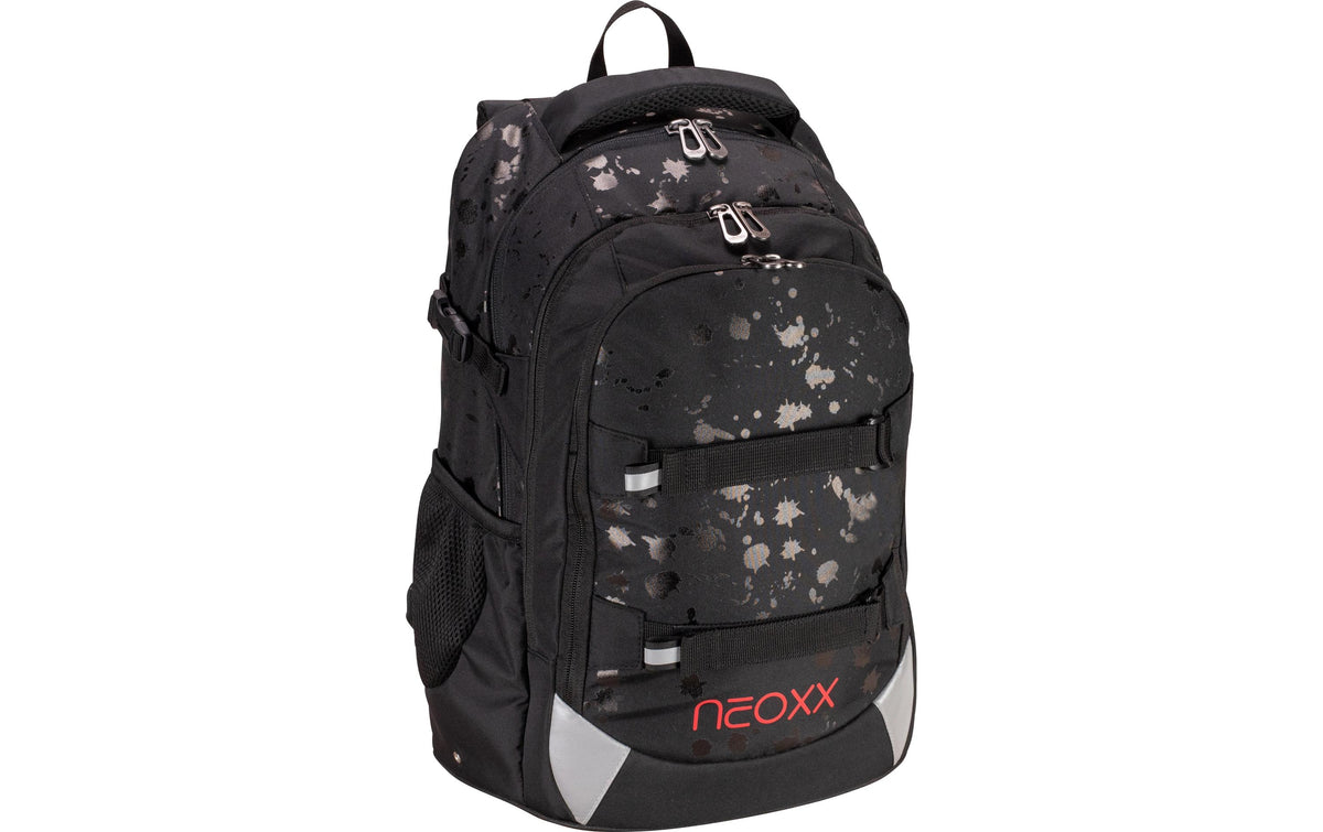 NEOXX Schulrucksack Active Pro – 26 l, wasserabweisend, Polyester – schwarz, 310 × 455 × 240 mm