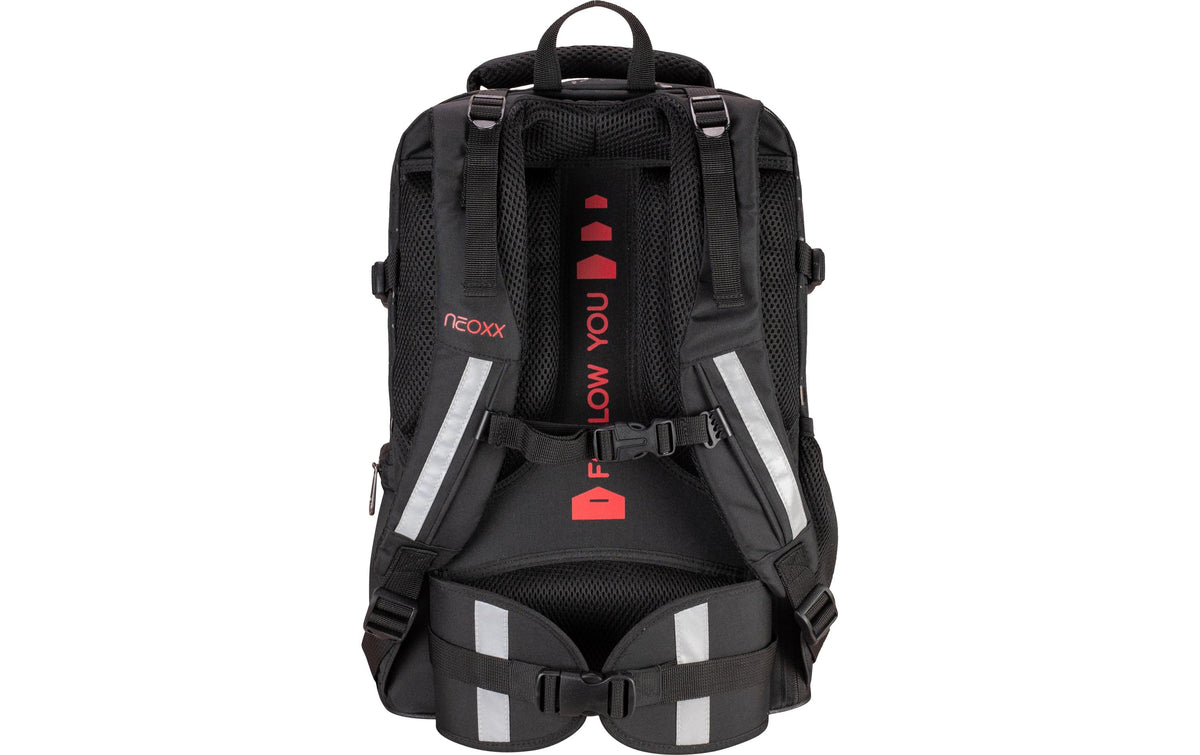 NEOXX Schulrucksack Active Pro – 26 l, wasserabweisend, Polyester – schwarz, 310 × 455 × 240 mm