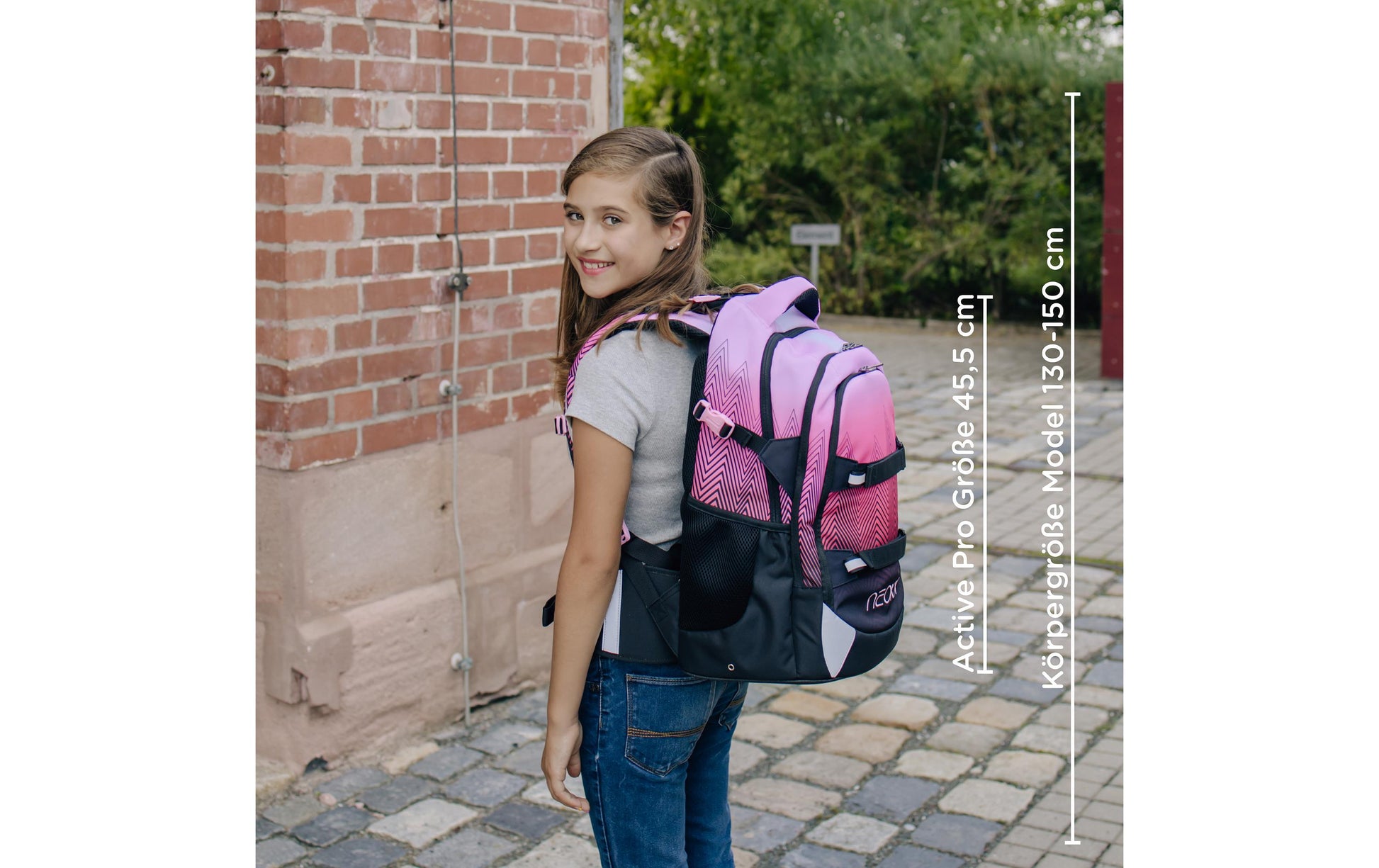 Neoxx Schulrucksack, Logo Rosa, 26 l, 31×45,5×24 cm