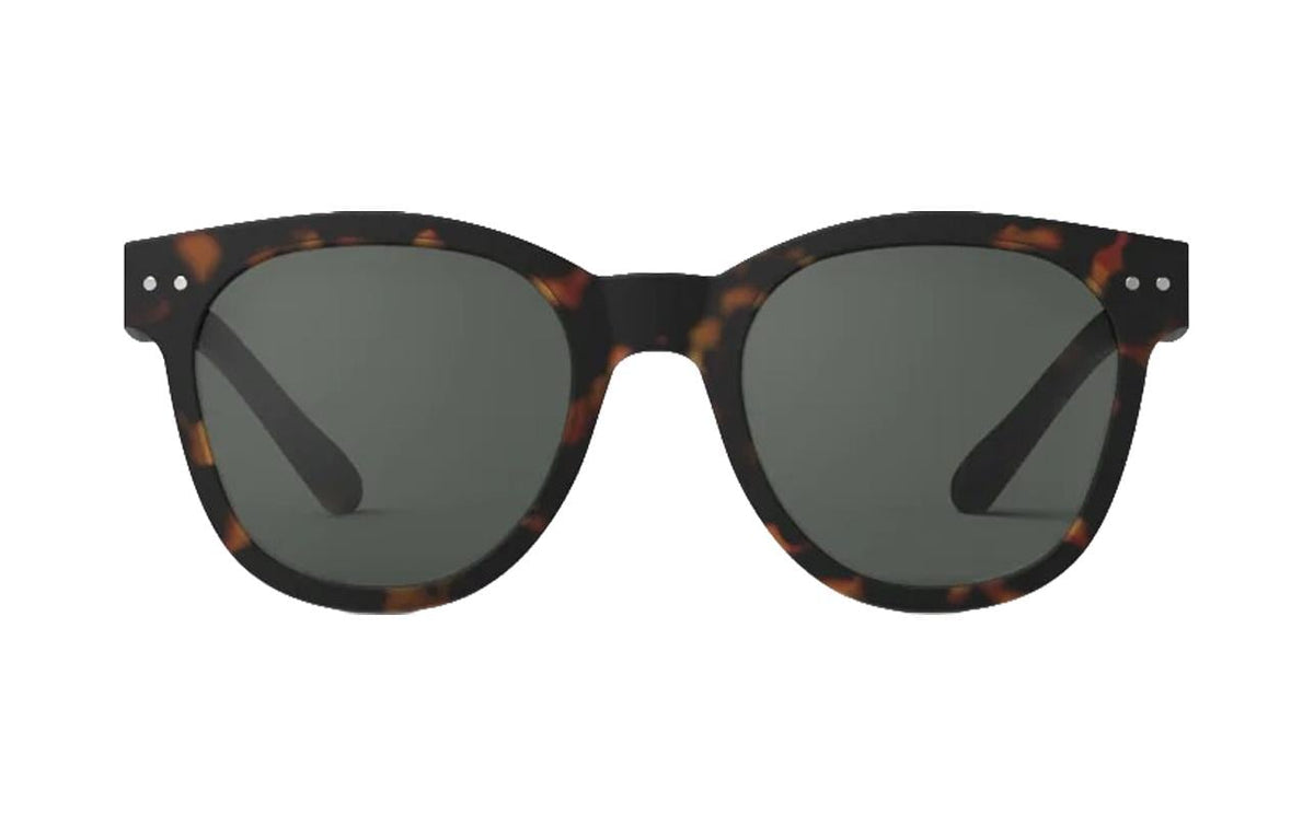 Izipizi Schutzbrille The Oversized Pantos M – Graue Gläser, UV-Schutz, Hellbrauner Rahmen
