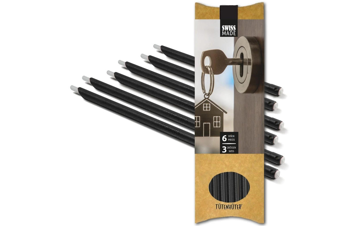 Böörds Utensilienhalter (wandmontiert), Kunststoff, schwarz, 6 Stk.