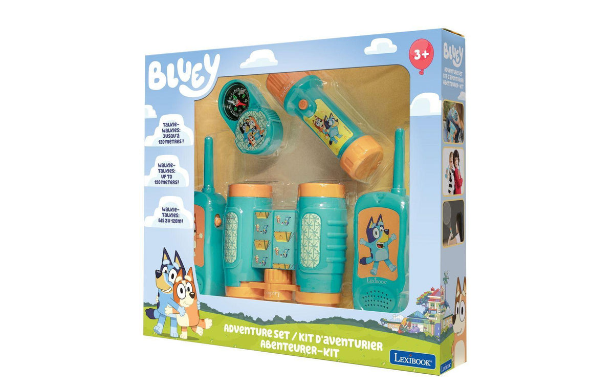 Lexibook Walkie-Talkie Bluey Adventure – ab 3 Jahren – Kunststoff, blau/orange