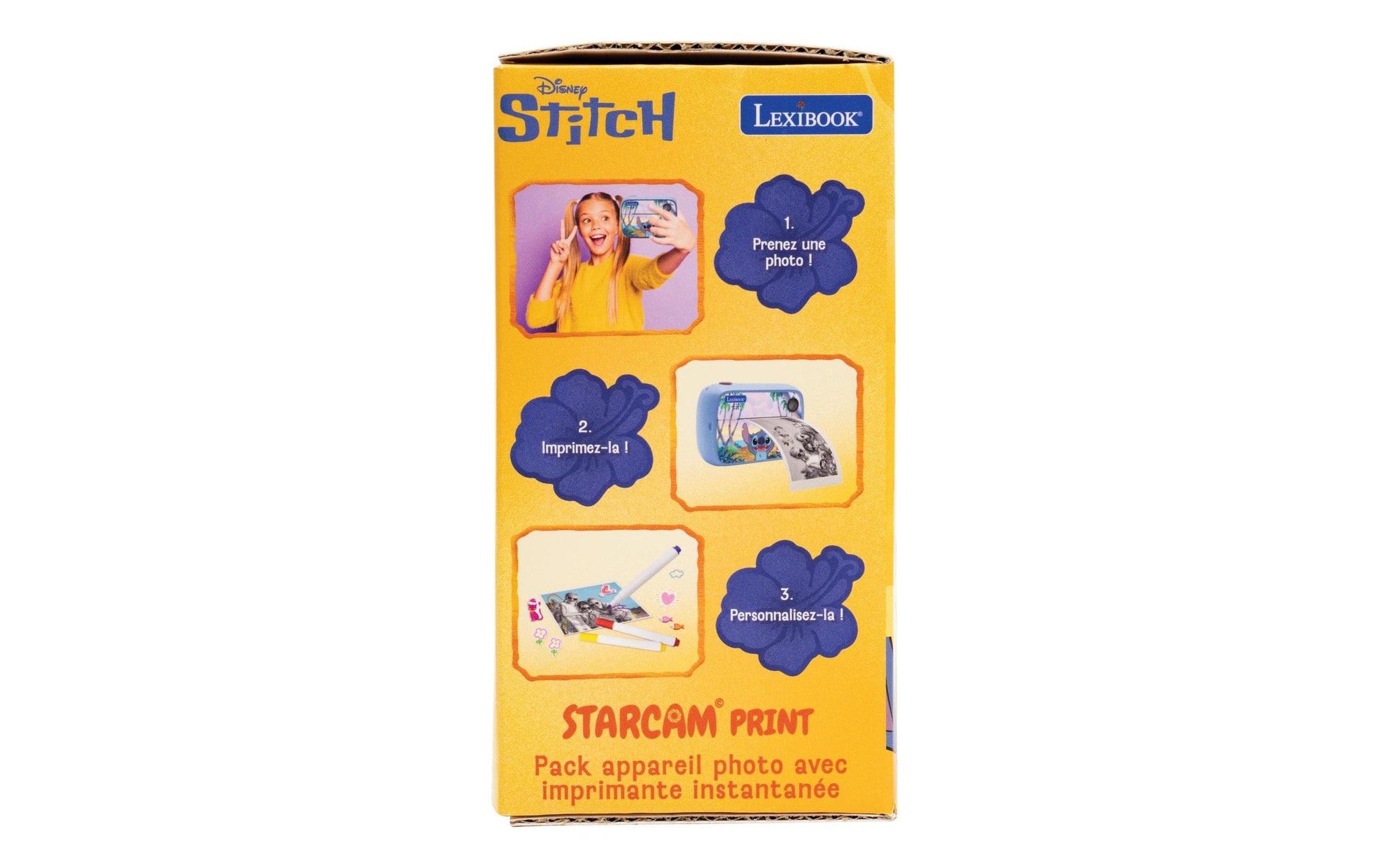 Lexibook DISNEY Stitch StarCAM Sofortdrucker – Kompaktkamera, 1,3 MP, SD/USB-C, blau