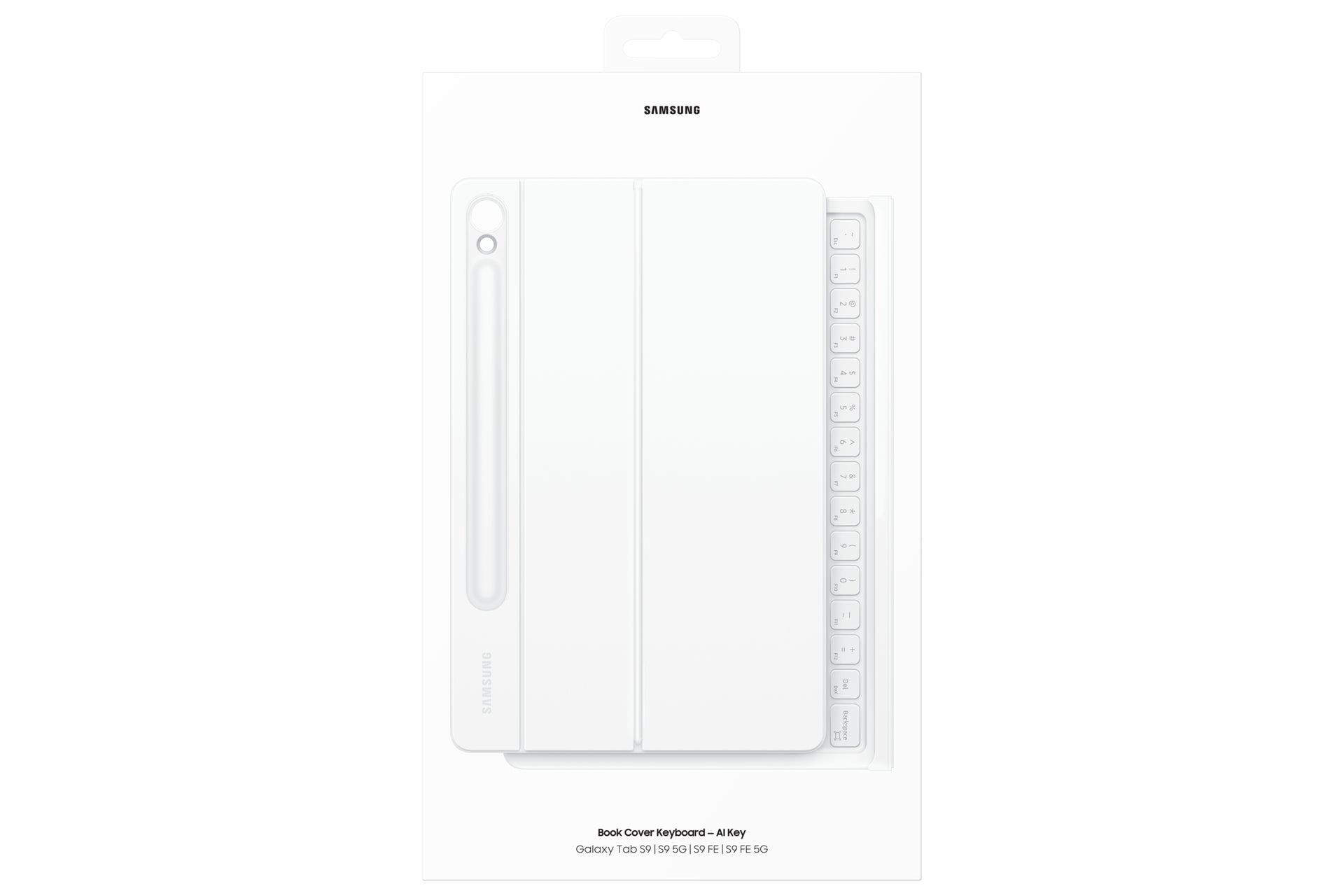 Samsung Tastatur-Case für Galaxy Tab S9 / S9 FE 11" – Smart Connector, mit Touchpad – Weiss