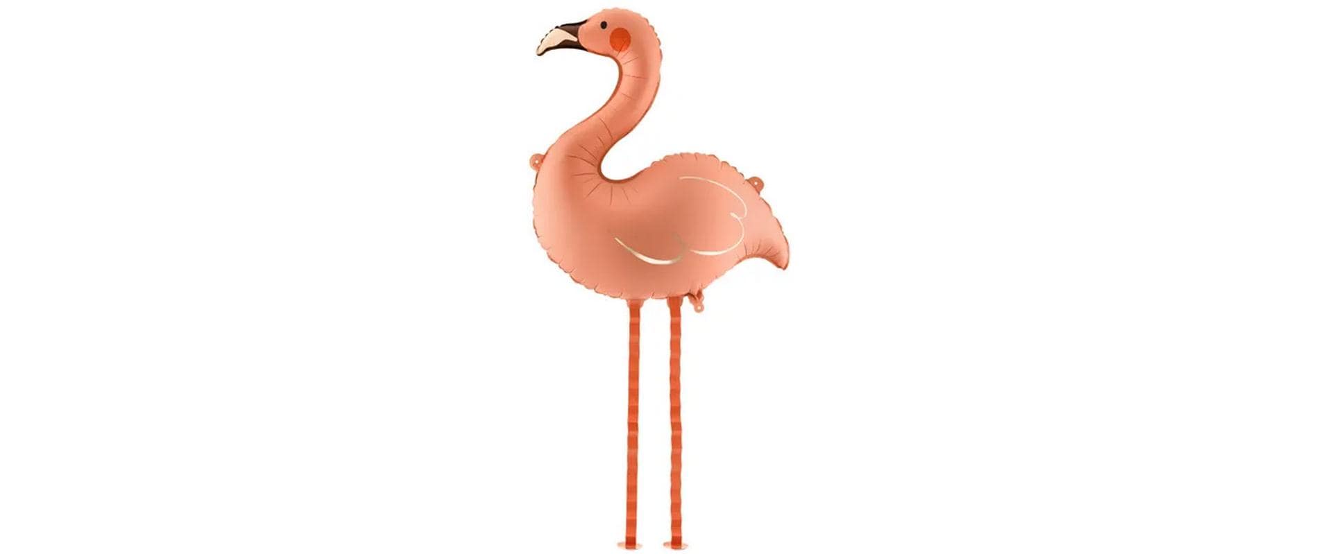 Partydeco Folienballon Flamingo – Koralle – 65 × 67 cm – Folie – 1 Stk