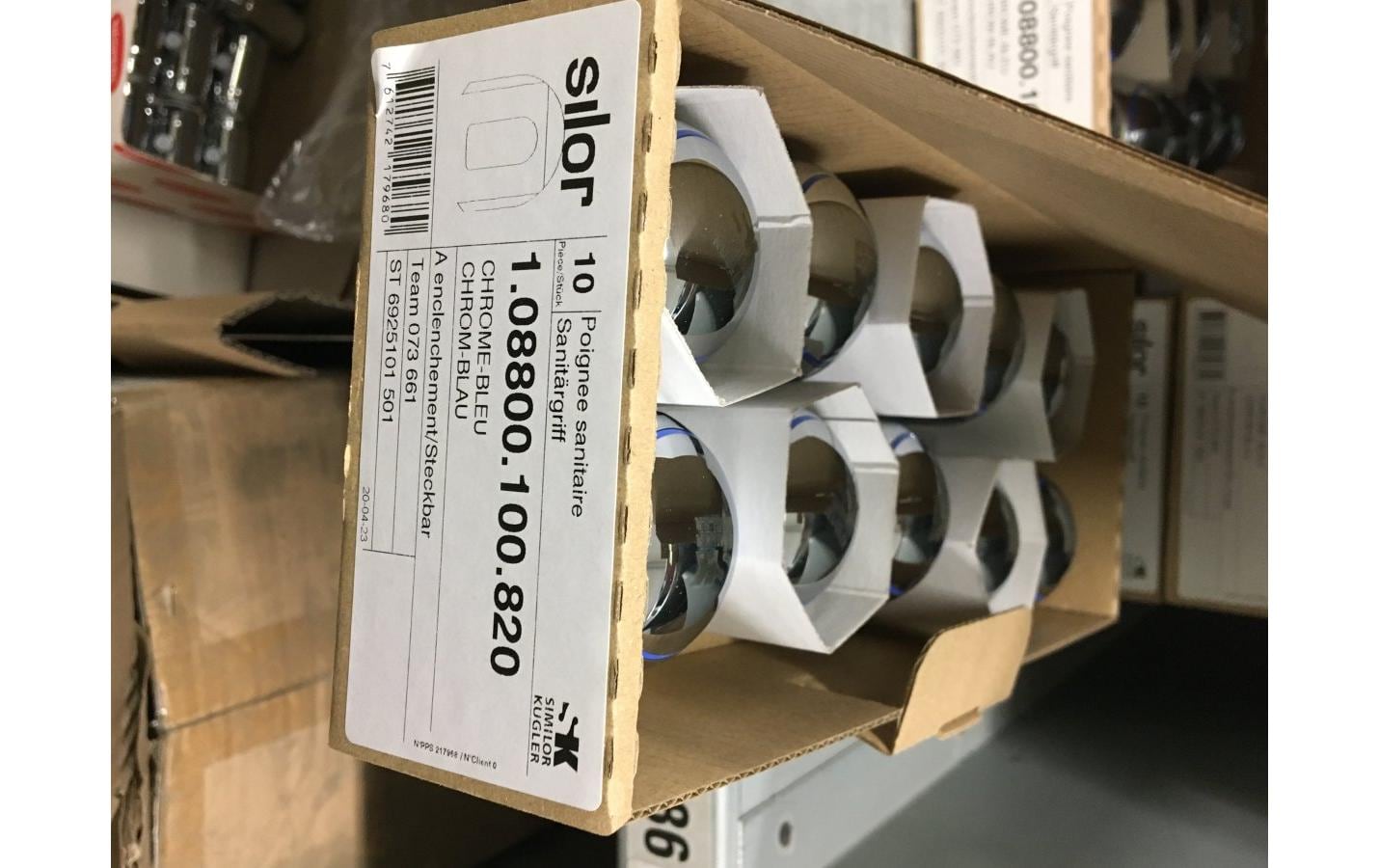 Laufen Griff steckbar Kaltwasser – Anschluss 1/2", Aluminium/Kunststoff, schwarz, rund, für Armatur