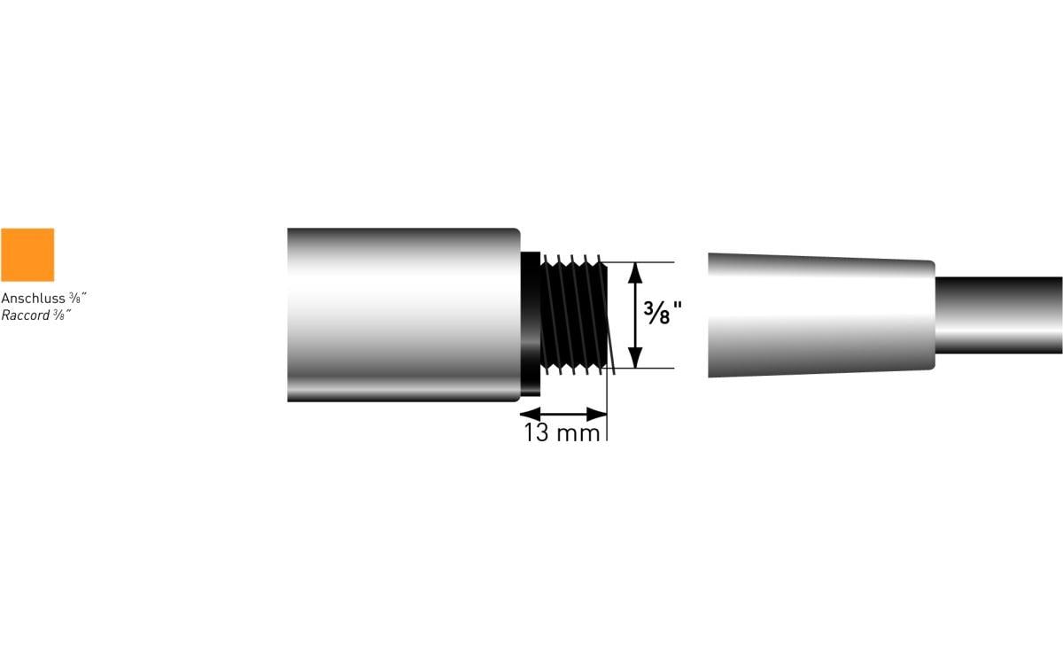Laufen Zugauslauf Arwa Surf – Aluminium, Ausziehbare Brause, Dunkelgrau/Schwarz