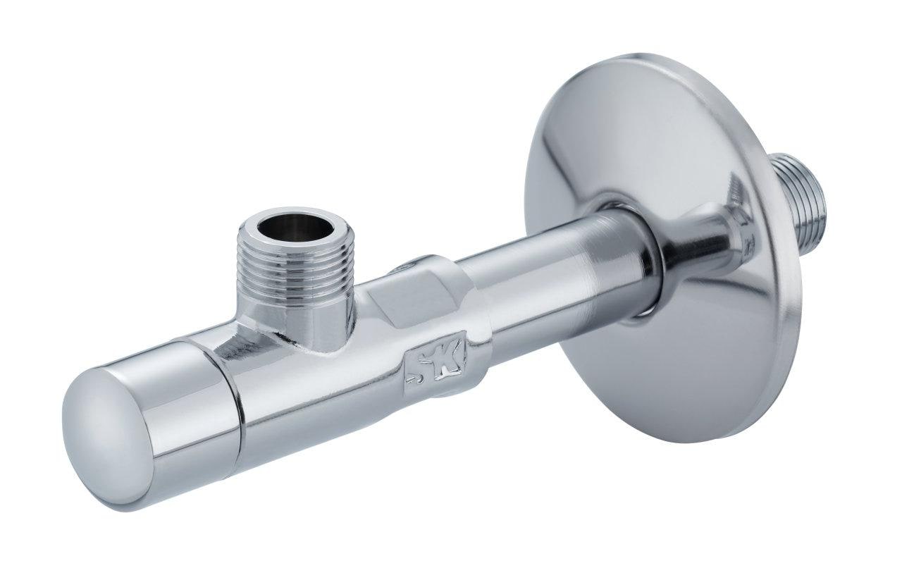 Laufen Langes Eck-Regulierventil – Anschluss 1/2", 11 × 20 × 3 mm, Messing, verchromt, für Armatur