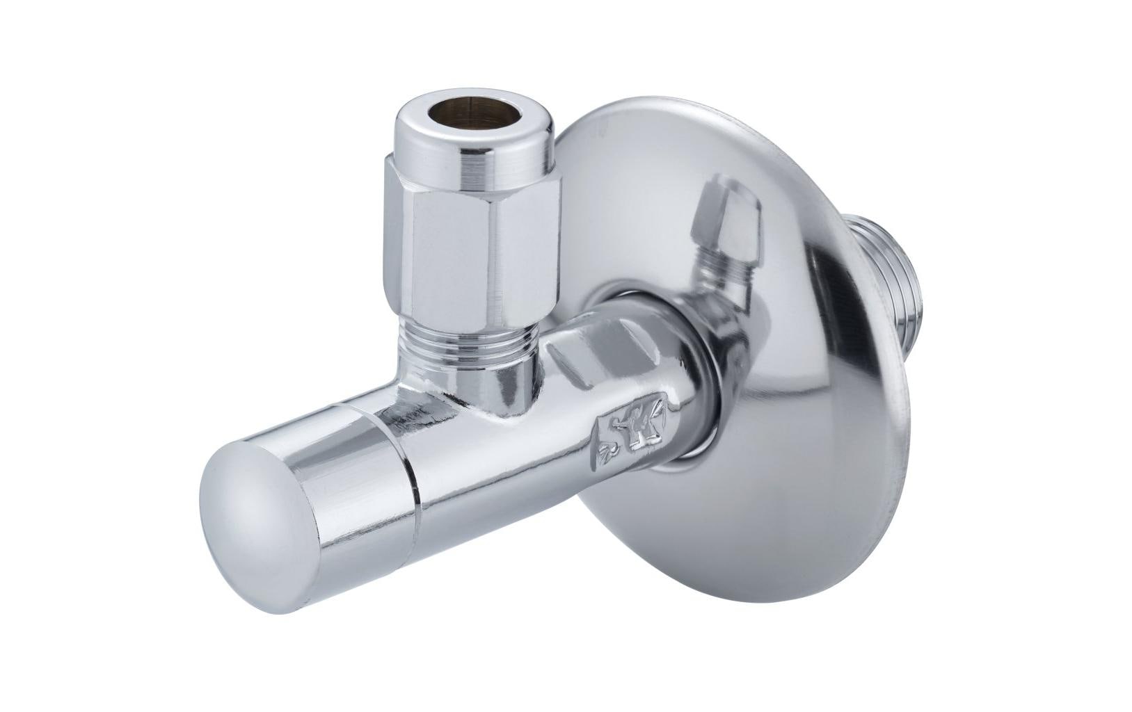 Laufen Kurzes Eck-Regulierventil – Anschluss 1/2" / 10 mm, Messing verchromt, für Küche, Lavabo
