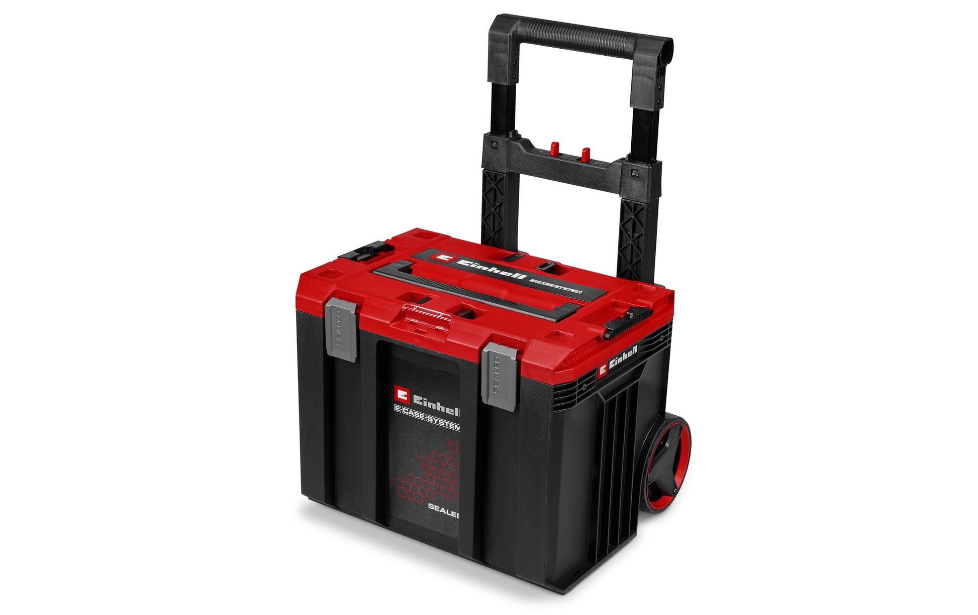 Einhell E-Case L Systemkoffer – leer, 2 Rollen, abschliessbar, B 403 × H 360 × T 444 mm, für Einhell E-Case
