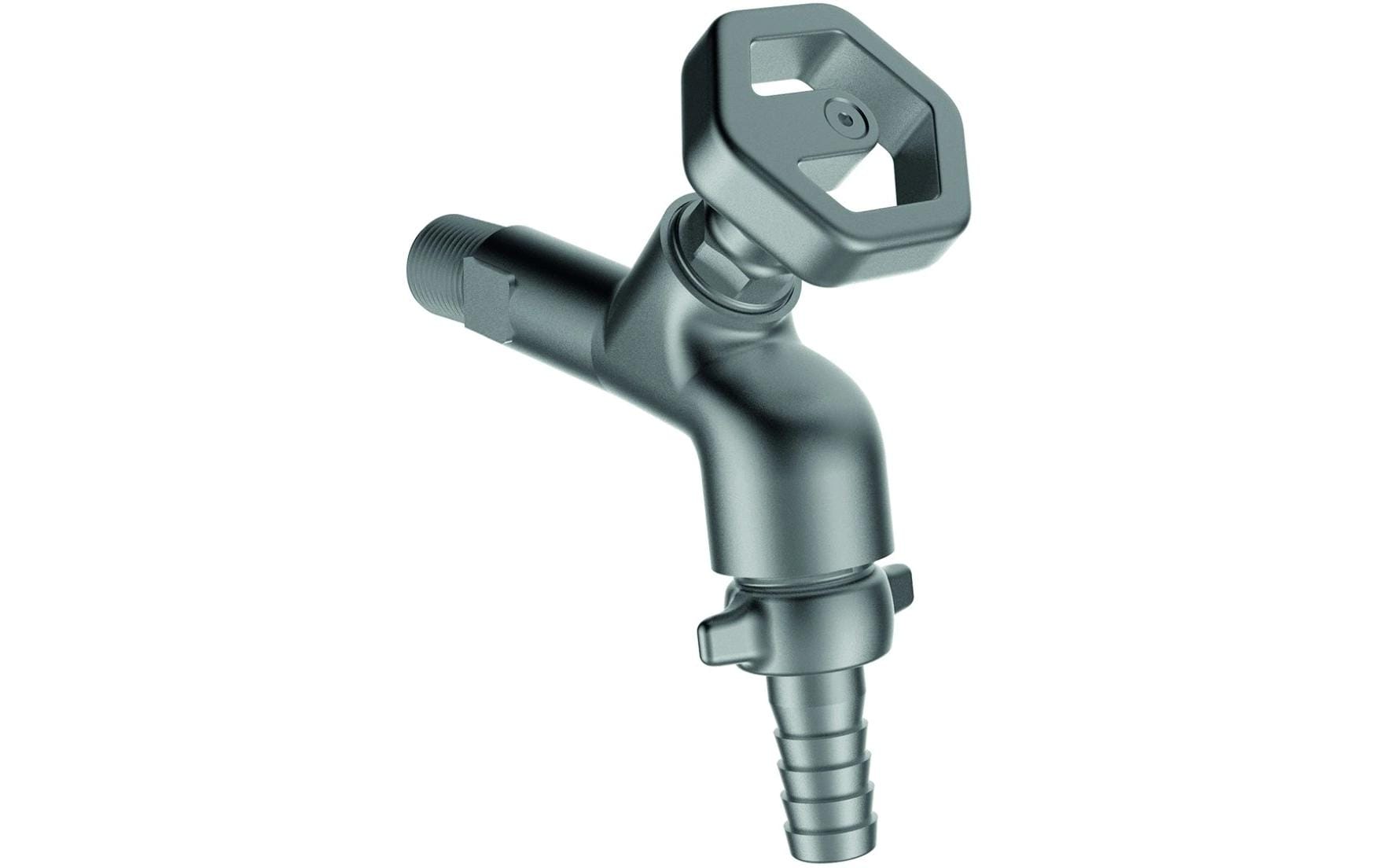 Laufen SIGASIX Gartenventil – Anschluss 1/2" × 1/2", Messing verchromt, Grün