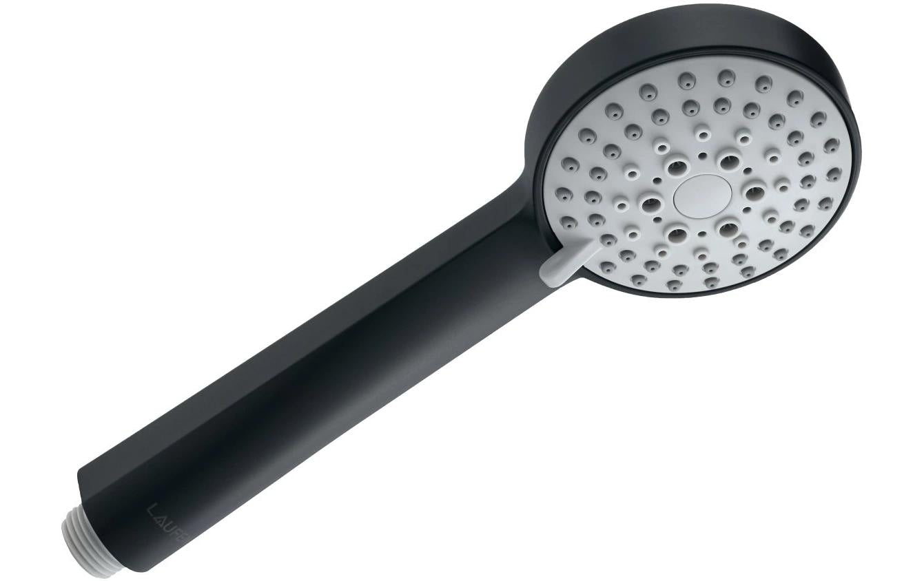 Laufen Duschbrause Stella 80 – Kunststoff, 3 Strahlarten, Schwarz matt