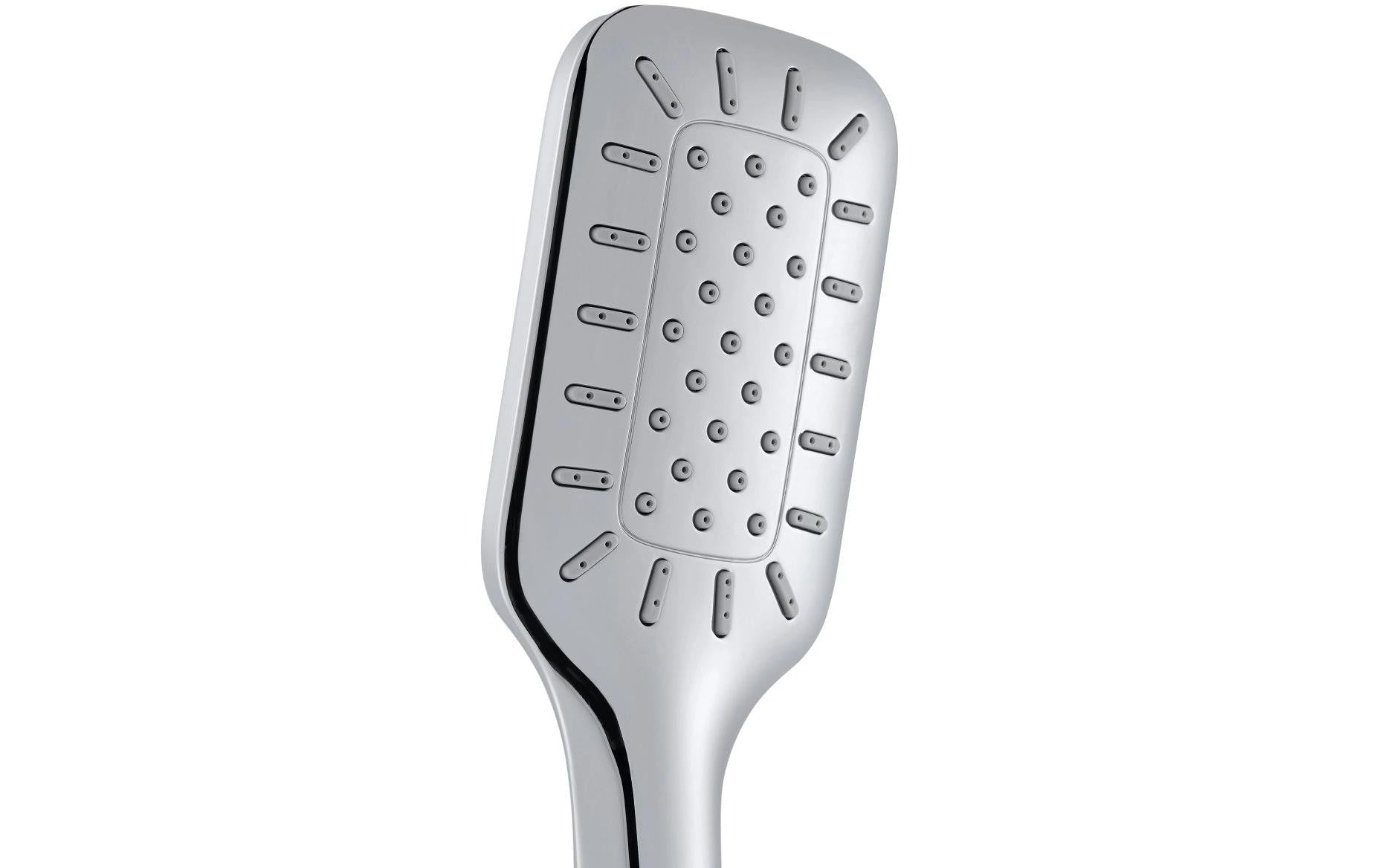 Laufen Duschbrause MyCity100 – 35 cm, Silikon/Chrom Glanz, Wassersparend (≈5 l/min), Hellgrau