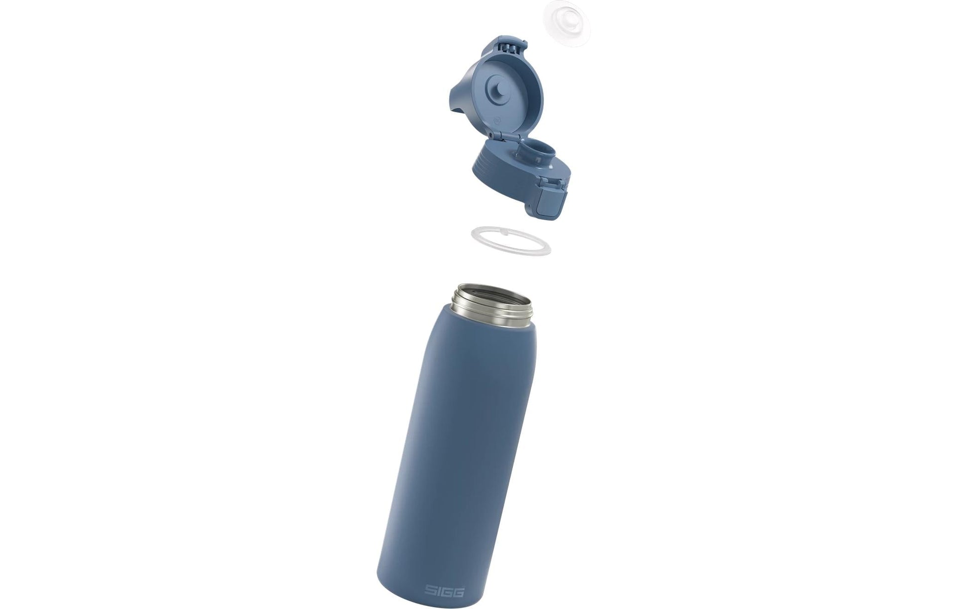 SIGG Trinkflasche 1 l – Edelstahl, Weithals, Deep Blue