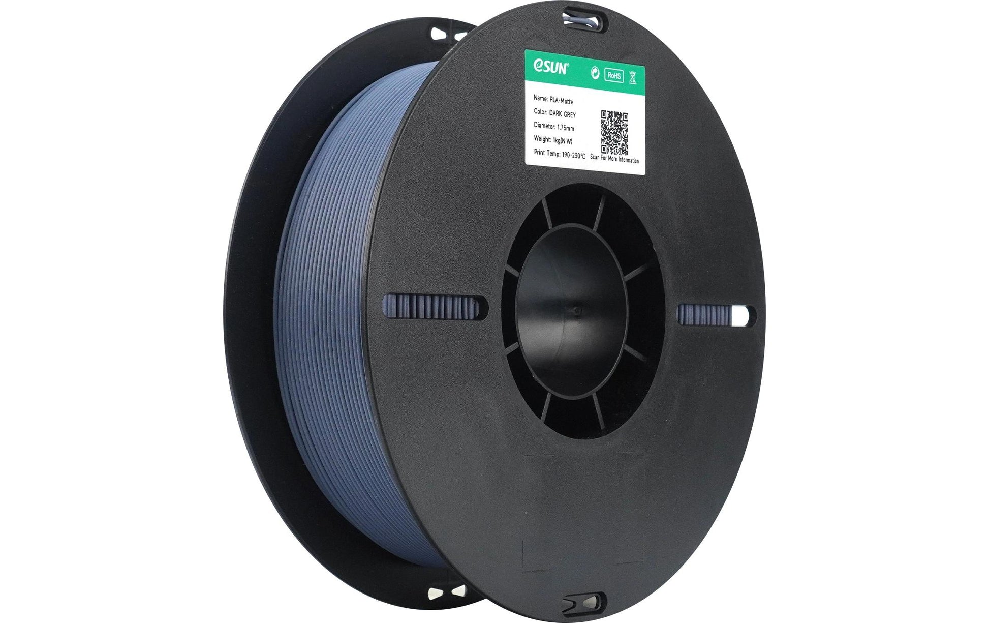 Esun 3D-Drucker-Filament PLA 1,75 mm Dunkelgrau, 1 kg