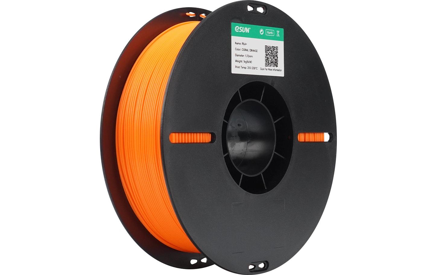Esun 3D-Drucker-Filament Hyper PLA 1,75 mm Korallenorange, 1 kg