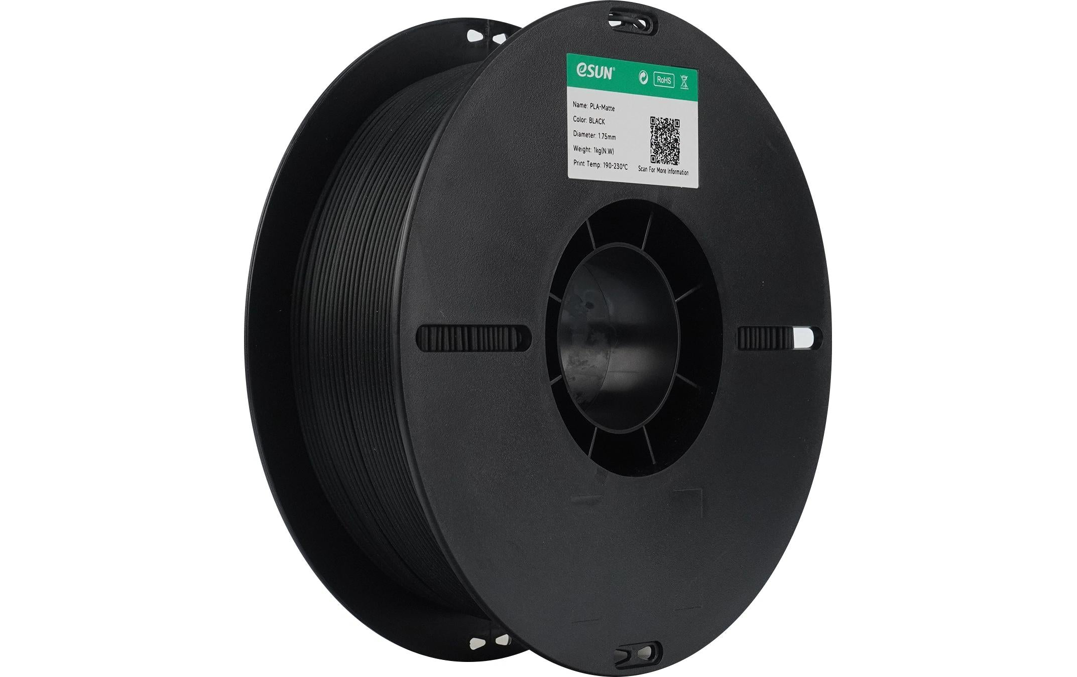 Esun 3D-Drucker-Filament PLA 1,75 mm Schwarz, 1 kg